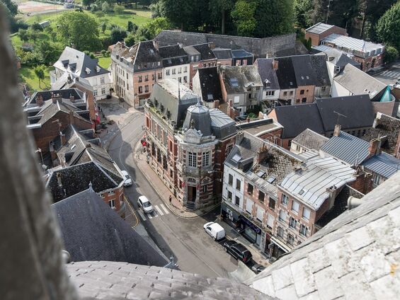 Avesnes sur Helpe vue du Clocher La Collégiale Saint Nicolas