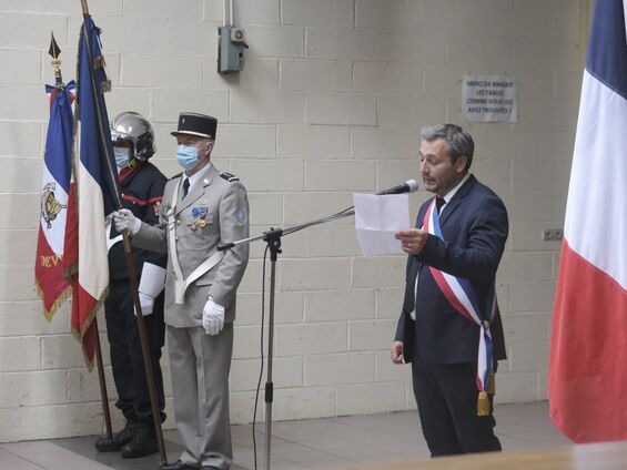 Discours du maire après le défilé